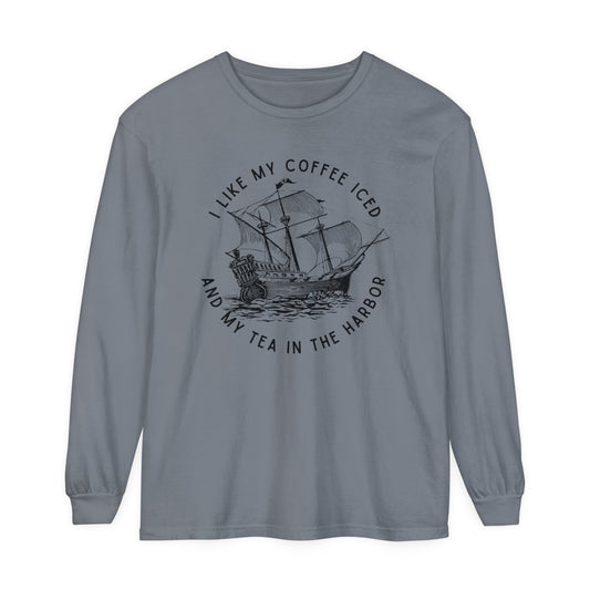 I like my Coffee Iced and my Tea in the Harbor Boston Tea Party Classical Conversations Tee
