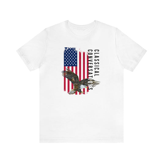 Eagle Flag Classical Conversations Patriotic Homeschool Shirt