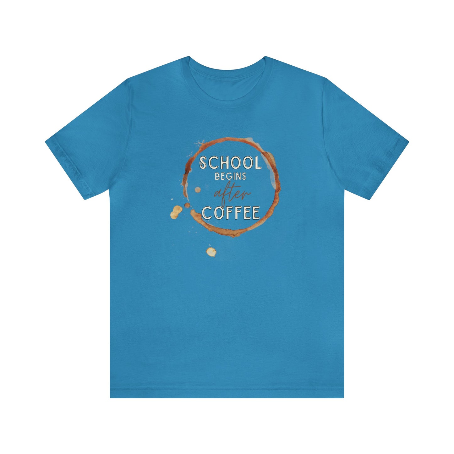 School Begins After Coffee Homeschool Mom Teacher Shirt