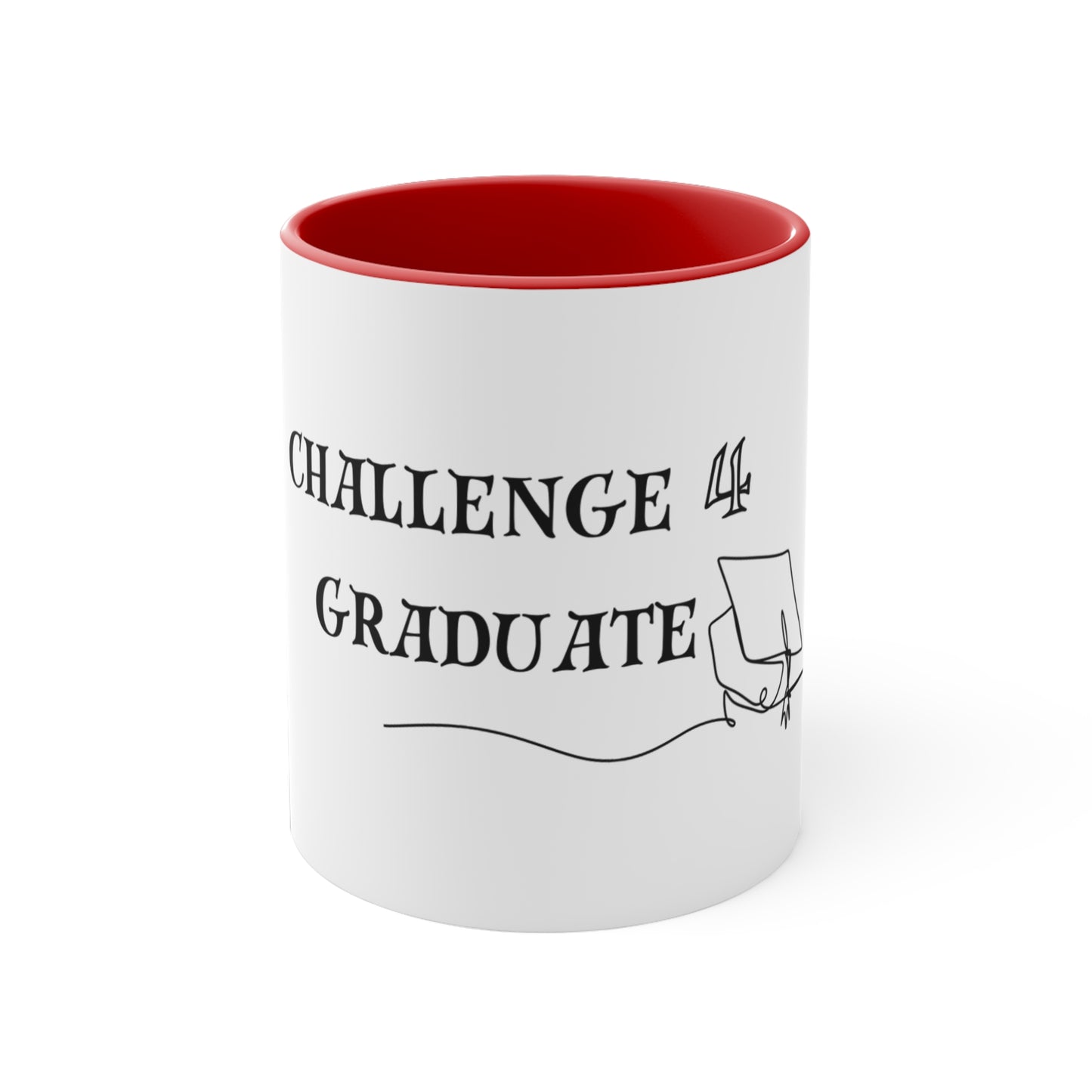 Challenge 4 Graduate White Ceramic Color Contrast Mug