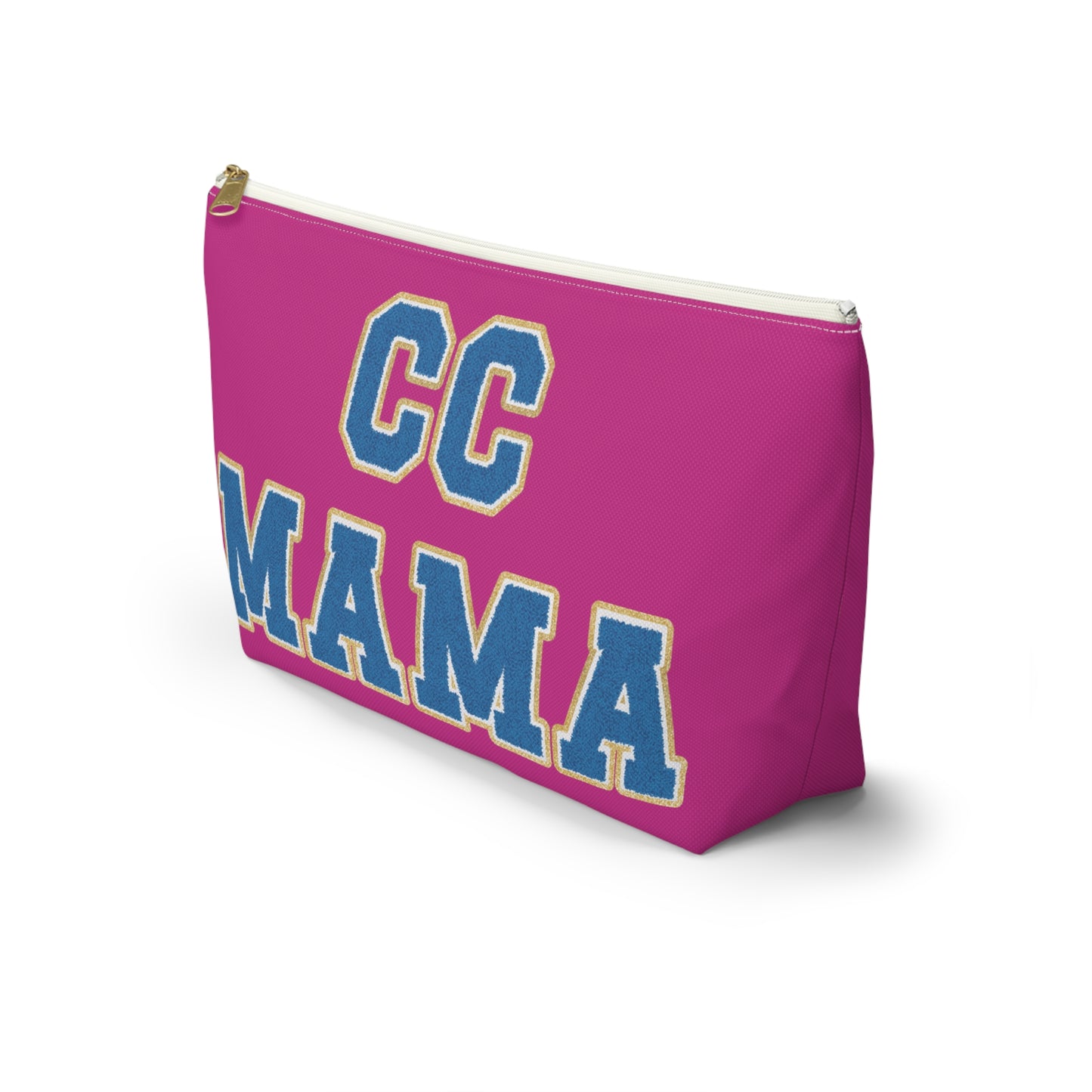 CC Mama Varsity Lettered Pink Zippered pouch
